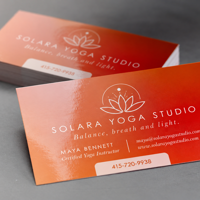 Glossy business cards
