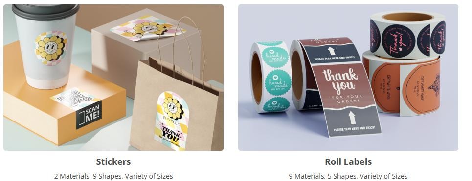 Stickers and Roll Labels